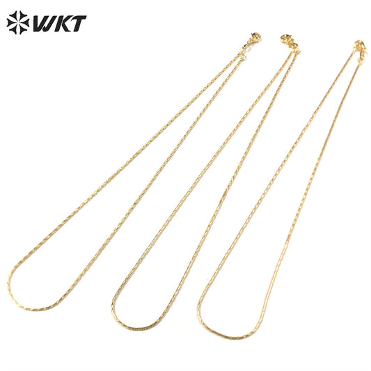 WT-BFN033 Beautiful Women Brass Chain Gold Chain Brass With Gold Plated Link Chains for DIY Jewelry Findings