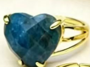 WT-R616 Trendy Romantic 18K Gold Plated Colorful Natural Gemstones Faceted Heart Shape Rings As Lady Anniversary Jewelry Present