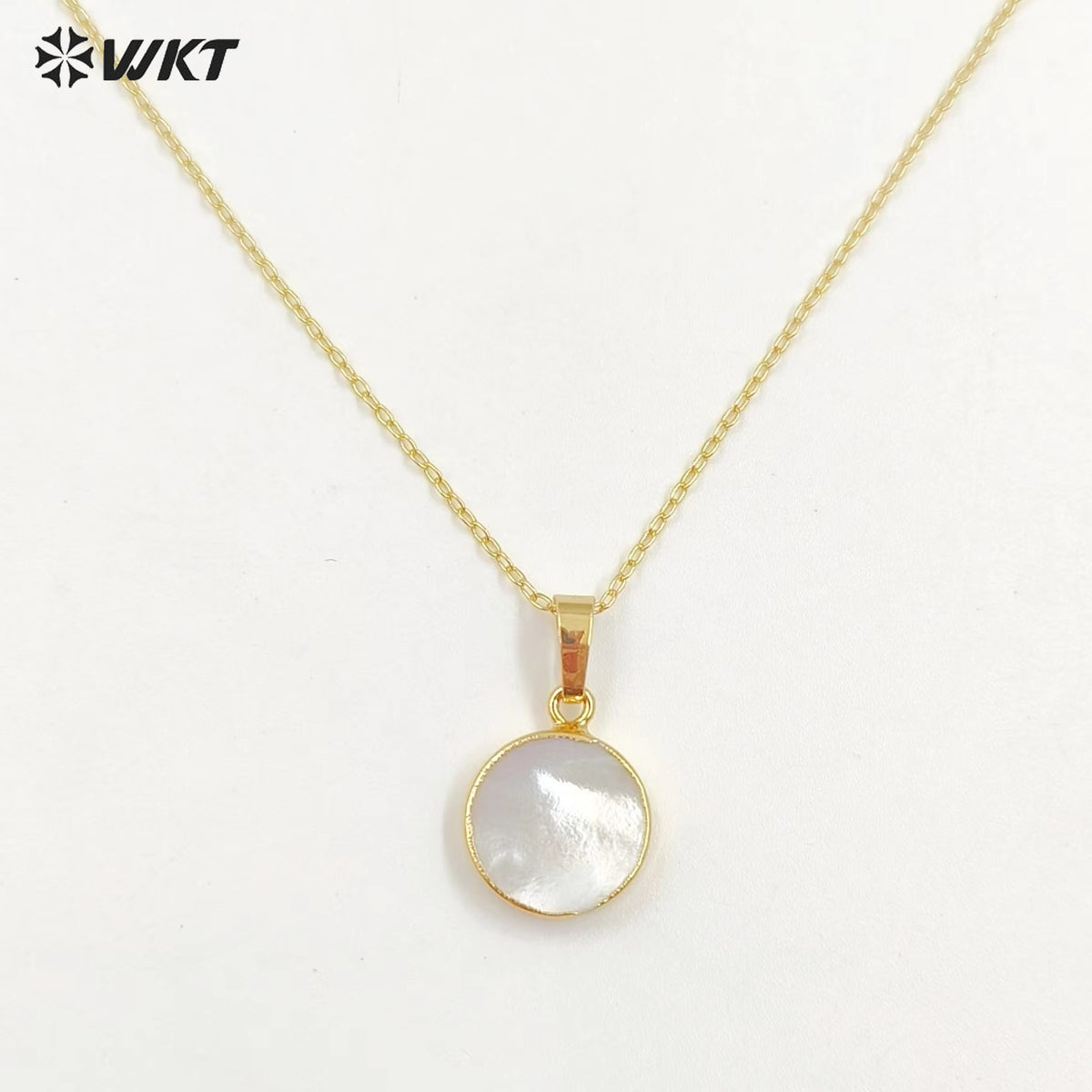 WT-N826 Amazing Natural Round Pearl Jewelry Necklace, Wholesale 12mm Gold Plated Black Pearl Jewelry Necklace for Gift