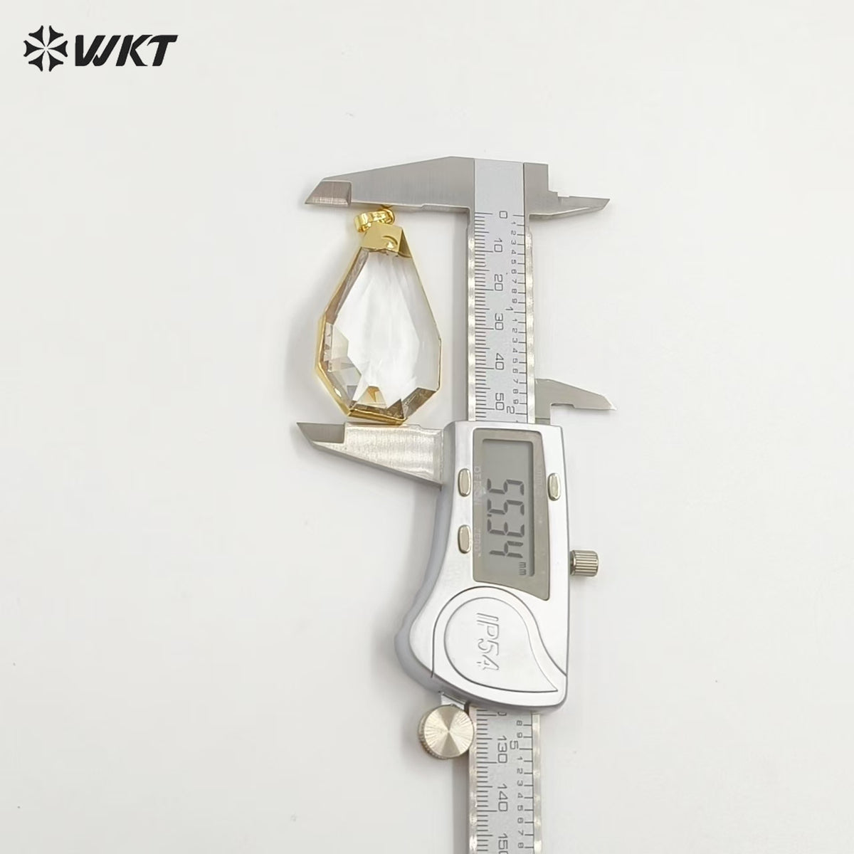WT-P1305 in Stock ! Fashion Design Natural Rock Crystal Pendants Big Size 38*65mm Waterdrop Shape Crystal Pendant