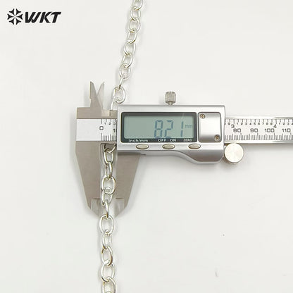 WT-BC154 New Popular Factory Directly Sales Jewelry Findings Brass Chain Women Fashion Real Gold Plated Oval Link Combined Chain