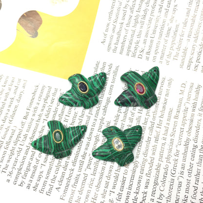 WT-P2147 Wonderful Trendy Colorful Zircon And Natural Gemstones Pigeon Shape Gold Pendants For Women Necklace DIY Making