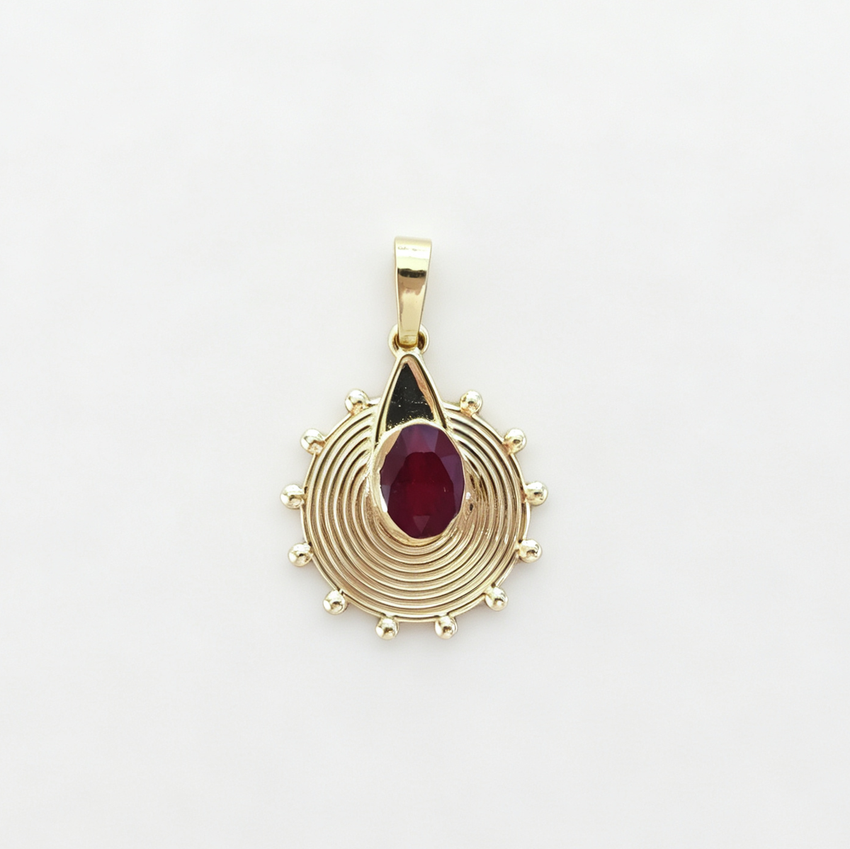 WT-P2150 Unique Wonderful Style 18K Gold Plated Natural Gemstone Sun Shape Pendants For Women Special Necklace DIY Making