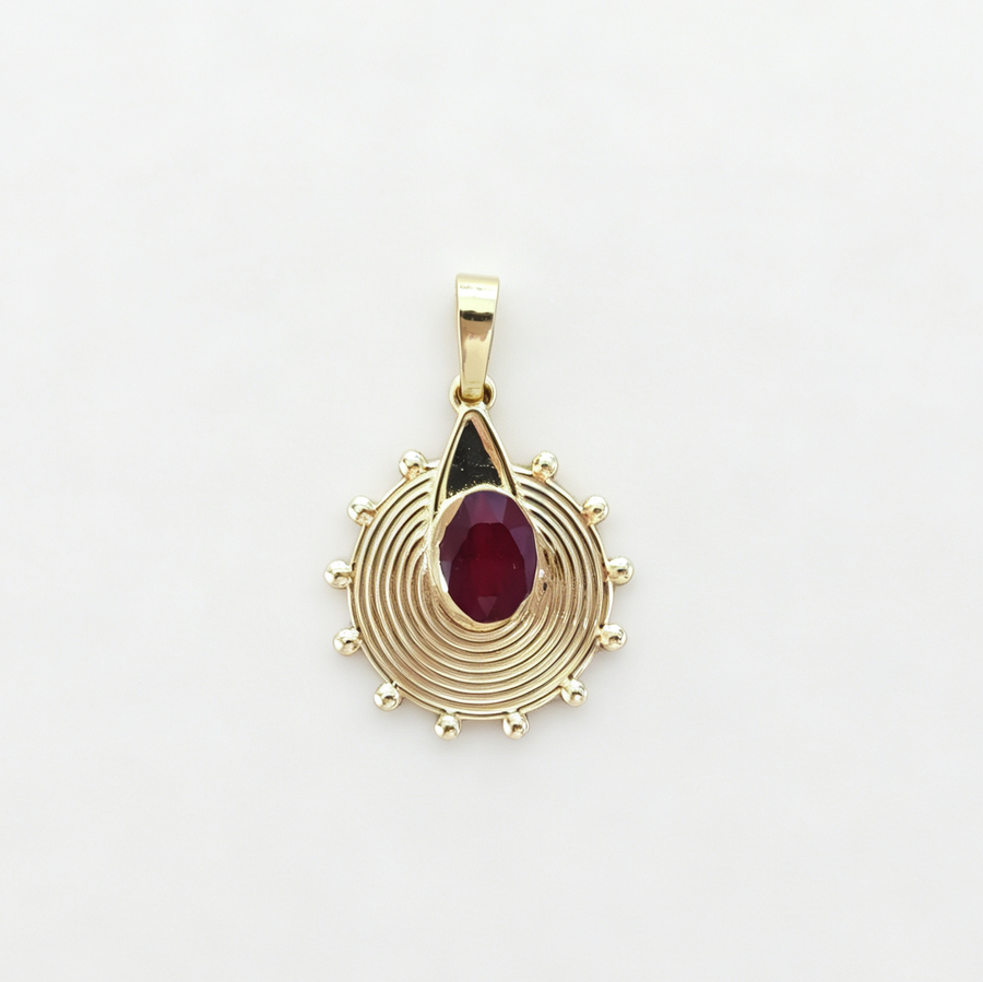 WT-P2150 Unique Wonderful Style 18K Gold Plated Natural Gemstone Sun Shape Pendants For Women Special Necklace DIY Making