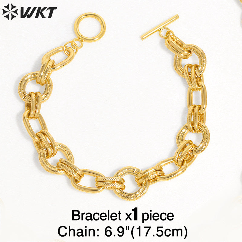 WT-BFN055 Hip-hop Women in Europe and the United States Trend Thick Chain Necklace Cuba Chain Collar Necklace