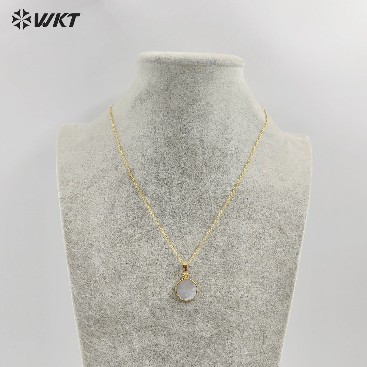 WT-N826 Amazing Natural Round Pearl Jewelry Necklace, Wholesale 12mm Gold Plated Black Pearl Jewelry Necklace for Gift