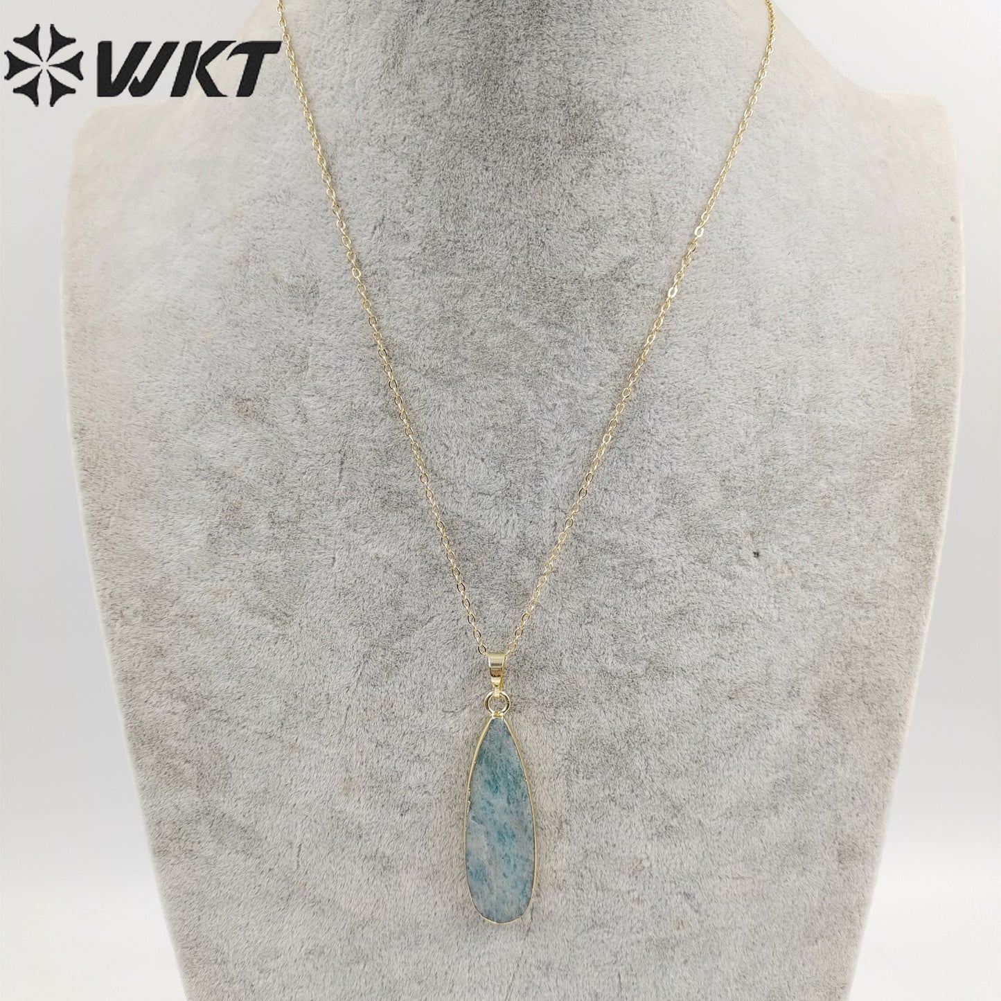 WT-N615 High Quality Necklace Delicate Dripping Pendant Necklace Women's Jewelry Delicate Natural Stone Pendant Necklace