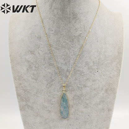 WT-N615 High Quality Necklace Delicate Dripping Pendant Necklace Women's Jewelry Delicate Natural Stone Pendant Necklace