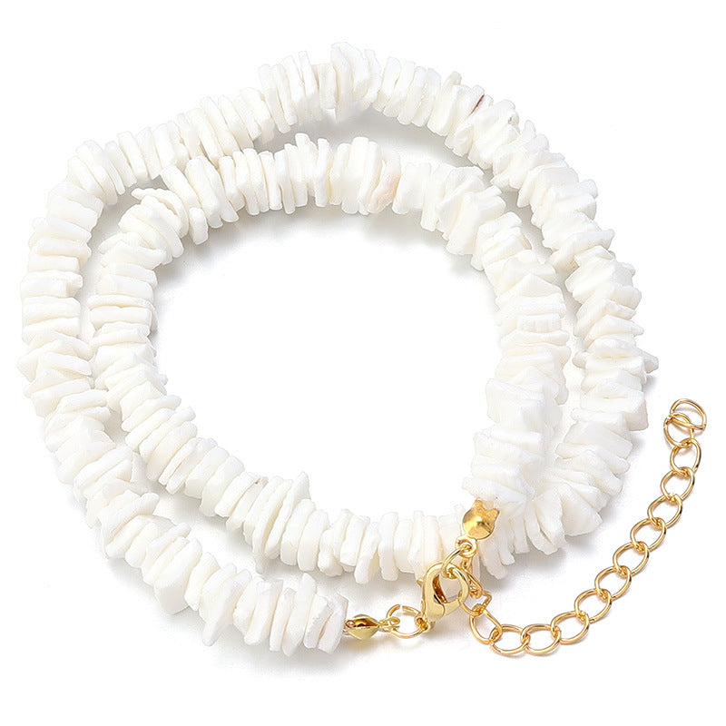 WT-N1438 45cm+5cm Extend Chain Long Gemstone Casual Long Statement Necklace Natural Chips Stone Necklace