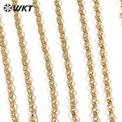 WT-BC186 WKT 2022 Exquisite Jewelry Brass Chain Gold Chain Brass With Gold Plated Necklace Link Chains for DIY Jewelry Findings