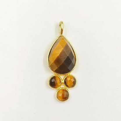 WT-P1944 Amazing Multi Colorful Natural Gemstone Made Pearl Drop 18k Gold Bezel Setting Stone Jewelry Pendant in Kinds of Colors