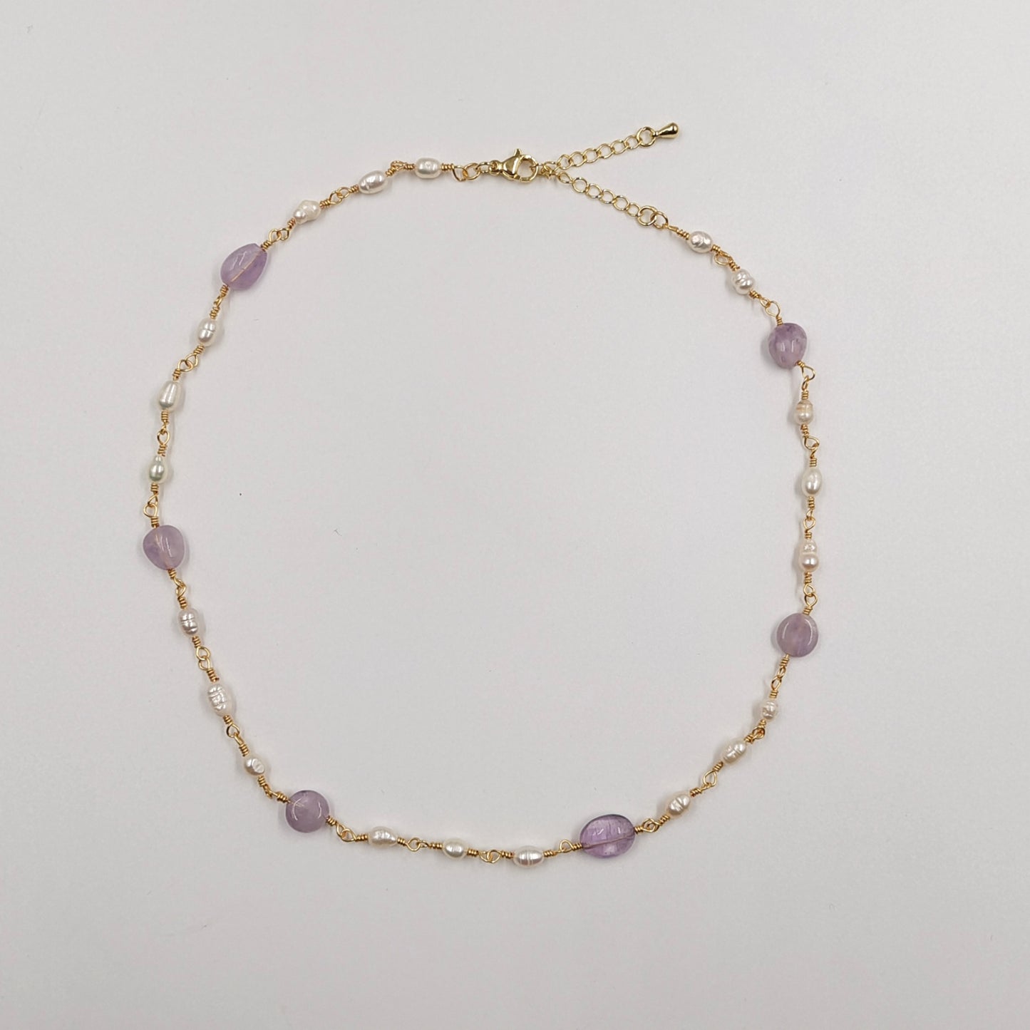 WT-JN246 Wholesale Vintage Pearl and Stone Natural 18k Chain Gold Plated Exquisite High Quality Beads Necklace