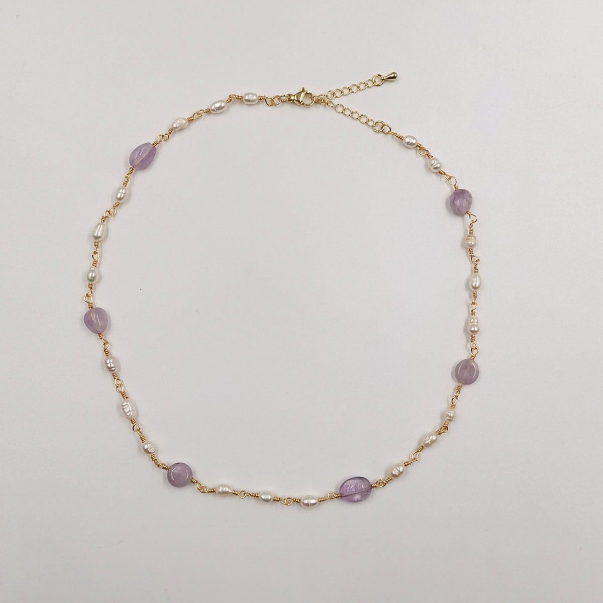 WT-JN246 Wholesale Vintage Pearl and Stone Natural 18k Chain Gold Plated Exquisite High Quality Beads Necklace