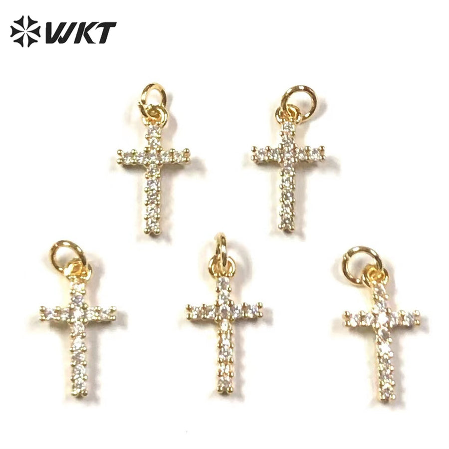 WT-MP248 French Fashion Vintage Exquisite Pendant Simple Zircon Cross Pendant Women's Jewelry Accessories Cubic Zircon Pendant