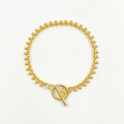 WT-JF353 High Quality New Delicate Natural Yellow Brass 18K Gold Plated Bracelet for Women As Birthday Gift Jewelry Finding