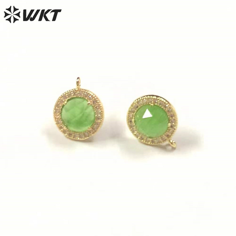 ME083 Cute Colorful Natural Gemstone Cat Eye Earrings Cubic Zircon Earrings Elegant Women Natural Gemstone Ring