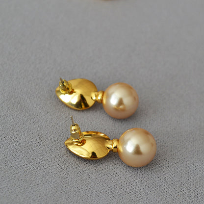WT-MPE111 Droplet Gemstone Inlaid With Pearls 925 Silver Needles for Personalized Temperament Earrings