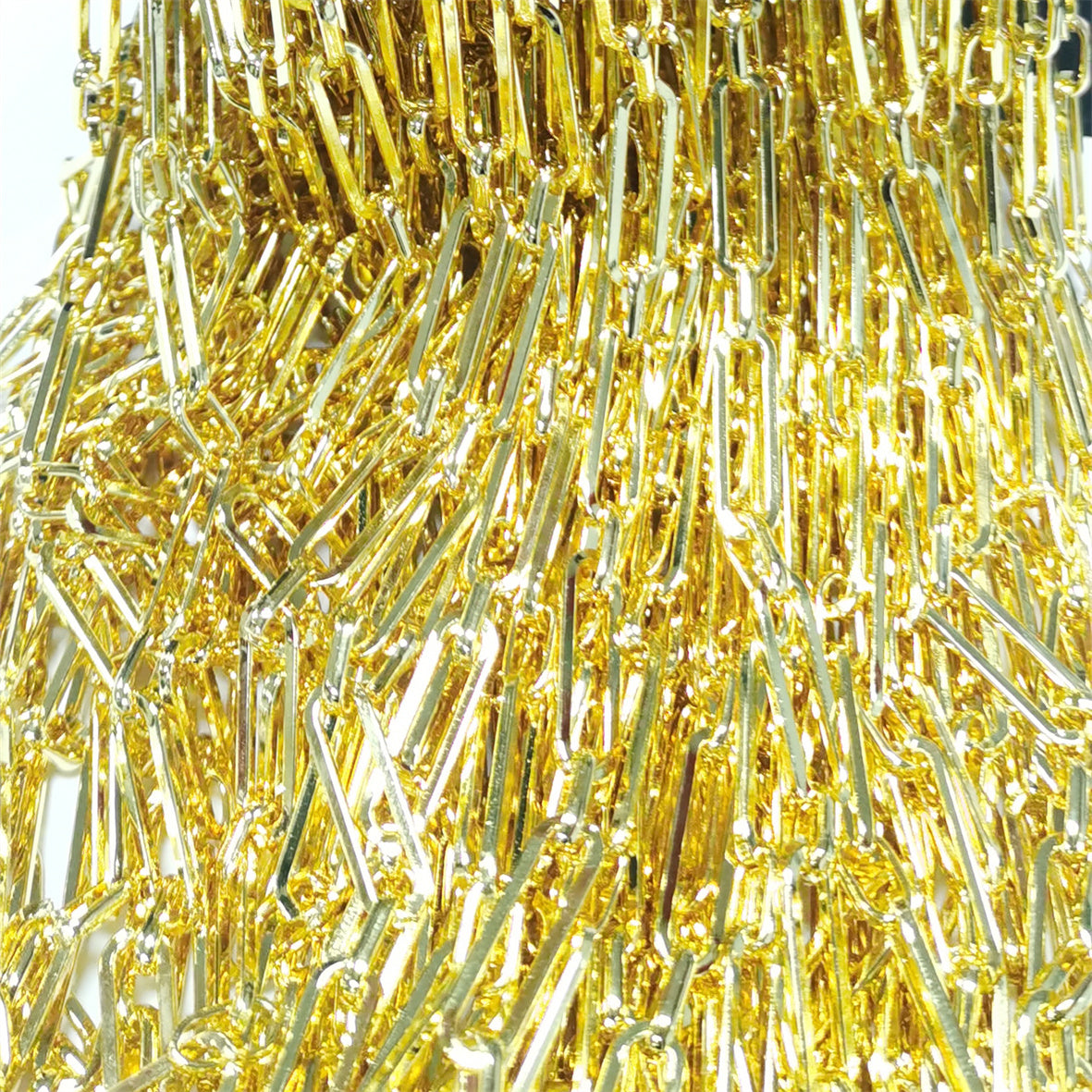 WT-BC174 WKT Wholesale Jewelry Chain 18K Gold Delicate Rectangular Mosaic Spiral Circle Shape Beautiful Chain for DIY