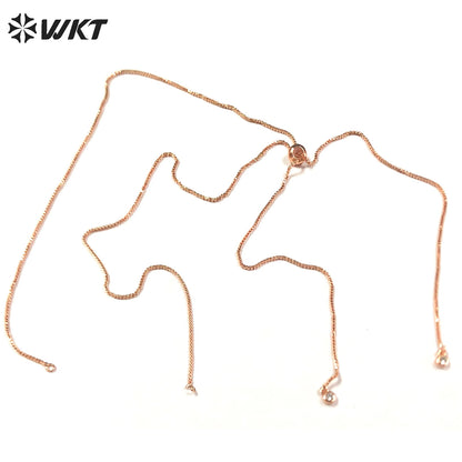 WT-BFN041 30inch Length Gold Chain With 18k Gold Plated Yellow Brass Chain Exquisite and Compact Link Chain for Paty