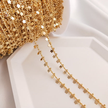 WT-BC220 Hand Made New Arrival Hot Sale18K Gold Plated Yellow Brass Jewelry Chain Sell by Meter for Necklace Bracelet Parts