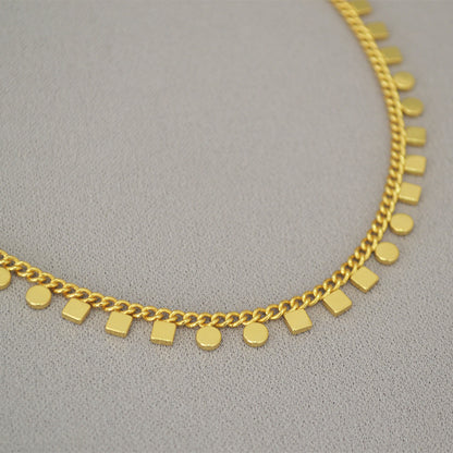 BFN014 Amazing Unique Cool Fashion 18k Morden Gold Plated Welding Chain Necklace Big Statement Charm Simple Metal Necklace