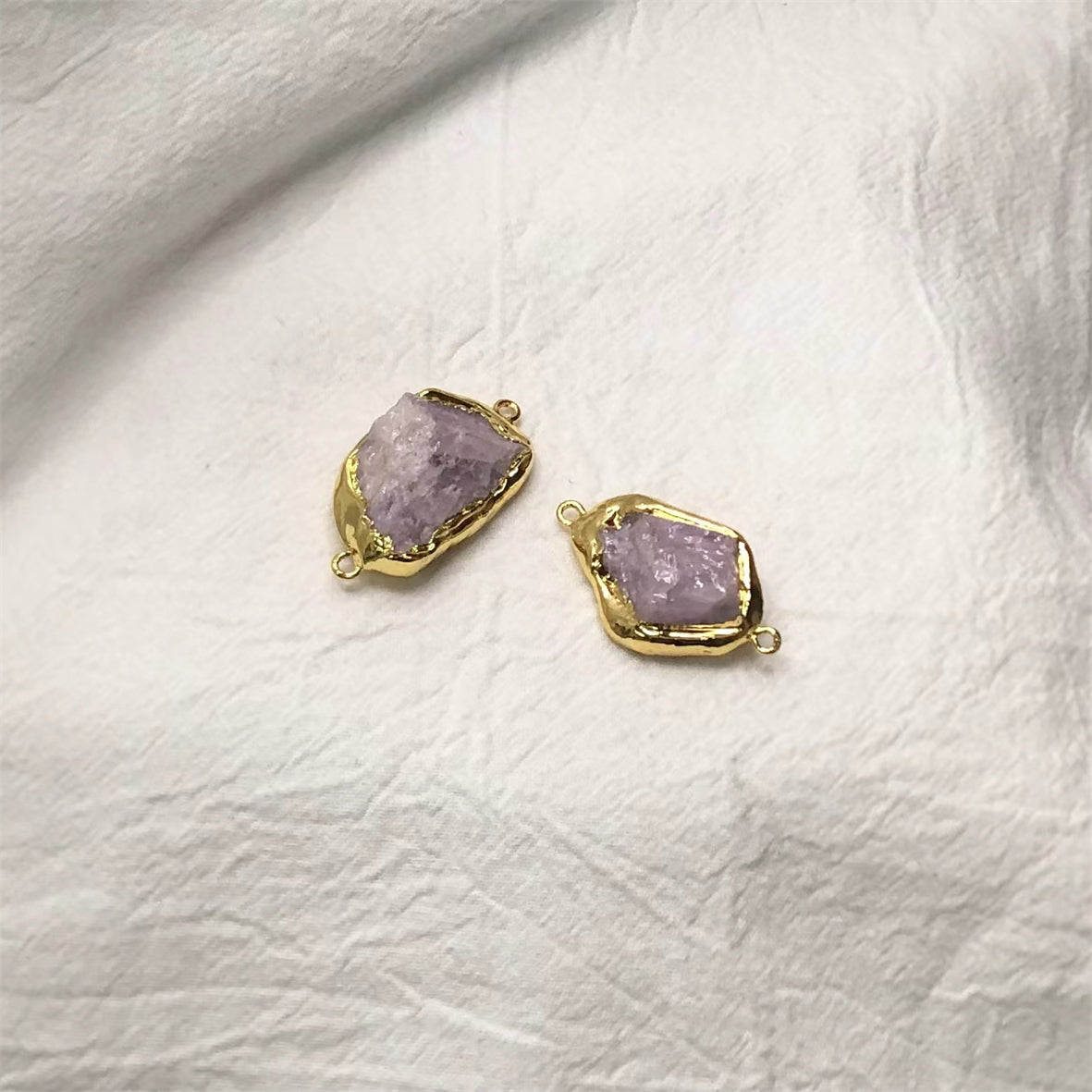 WT-C302 Best High Quality Yellow Crystal Spodumene Blue Apatite Pendant Stone Connector Beauty for Women As a Gift always Nice