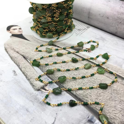 WT-RBC241 Newest Hand Make Natural Strand Stone Beads Rosary Jewelry Chain for Necklace Finding DIY