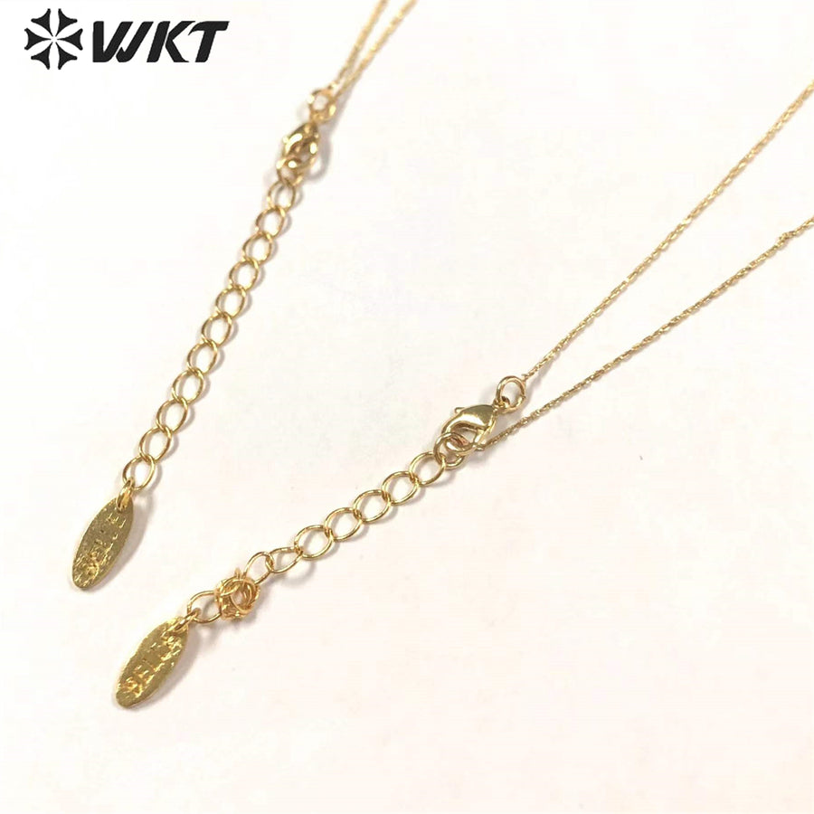 WT-JN162 Virgin Mary Fashion Heart Shape Real Gold Seashell Necklace Christian Religious Necklace Marine Life Jewelry