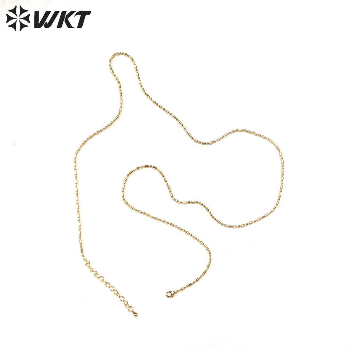 WT-BFN027 Cool Long Double Layer Wearing Gold Plated Yellow Brass Vine Chain Necklace Chains High Quality Jewelry Accessories