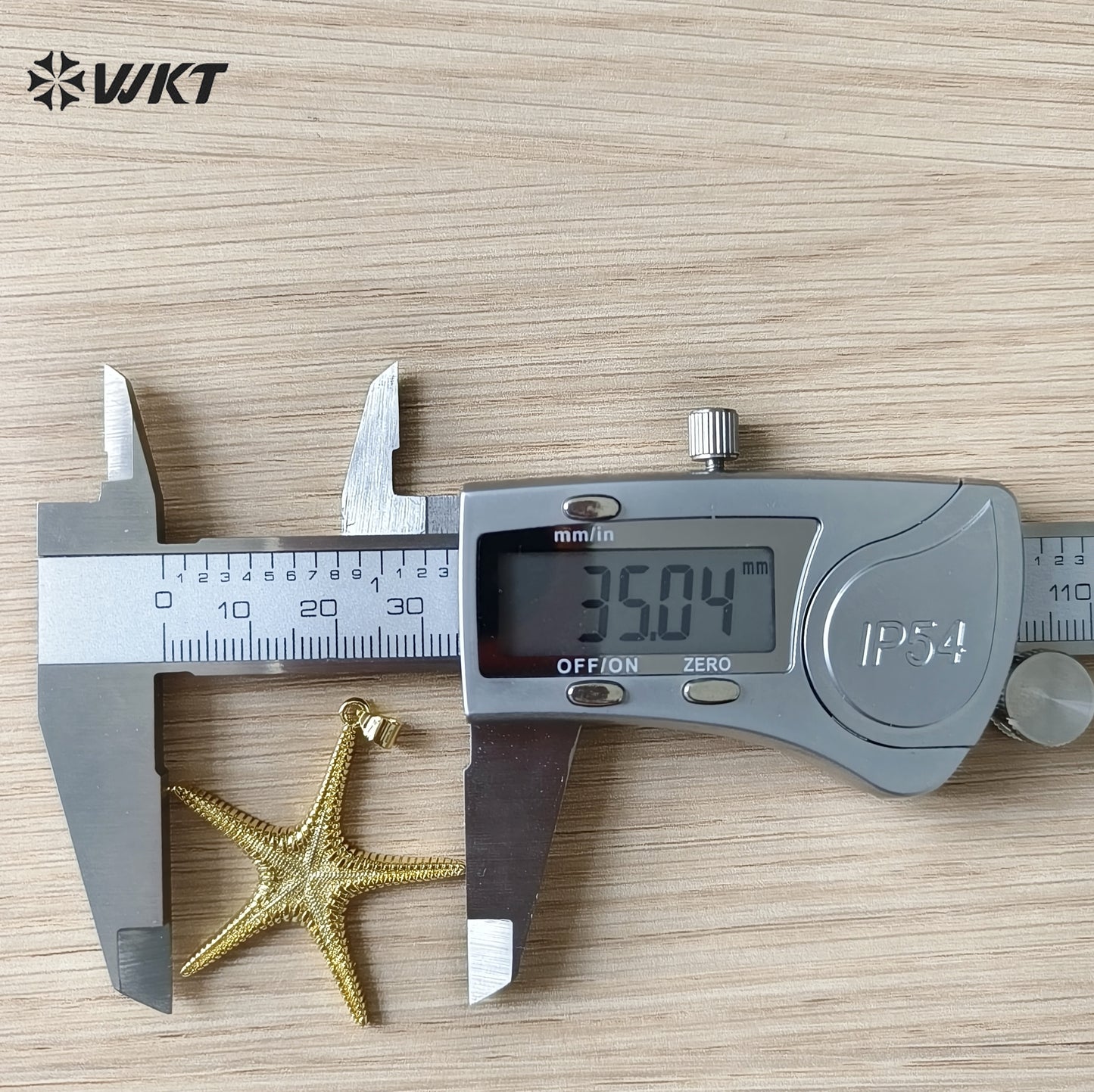 WT-MP323 New Sales Ocean Series 18K Gold Plated Yellow Brass Metal Starfish Shape Charms Pendant For DIY Jewelry Accessories