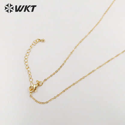 WT-N470 Fashion Double Bails Natural Abalone Horn Necklace 18k Gold Plated Shell Horn Women Necklace With 18 Inch Chain