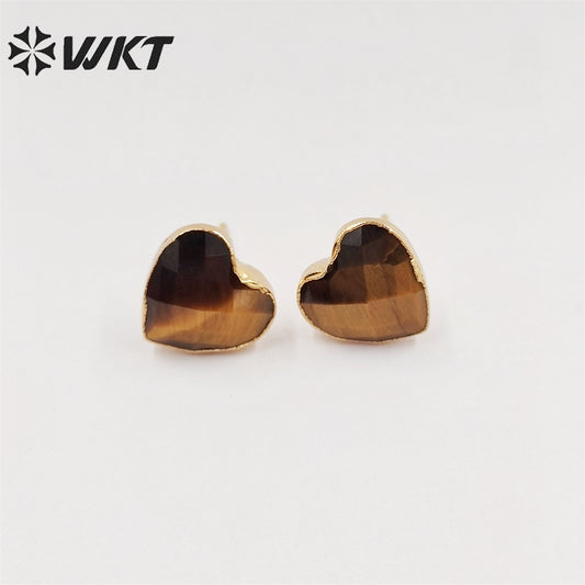 WT-E649 2021 Best Fashion Jewelry Earrings Gemstone Heart-shaped Earrings Elegant Fine Attractive Earrings for Lady As a Gift