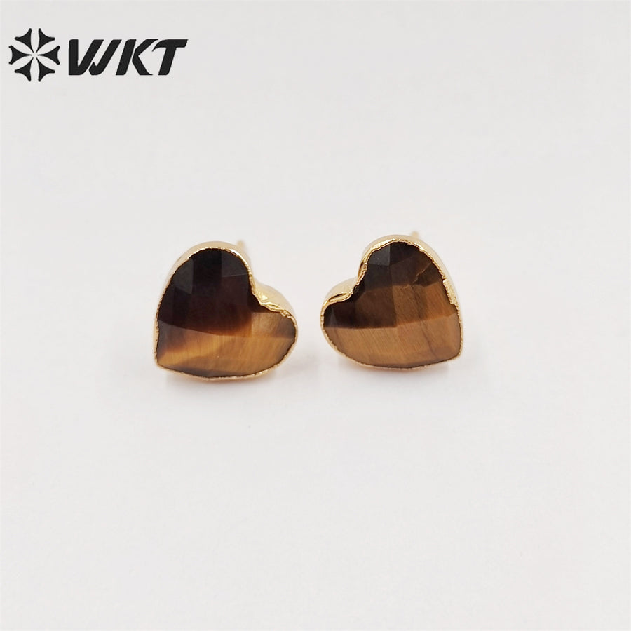 WT-E649 2021 Best Fashion Jewelry Earrings Gemstone Heart-shaped Earrings Elegant Fine Attractive Earrings for Lady As a Gift
