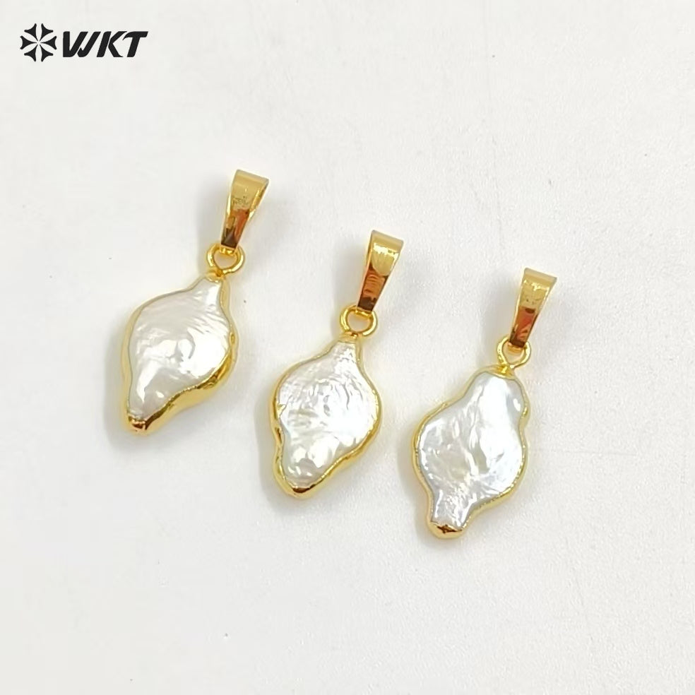 WT-P971 Fashion Rhombus Pearl Pendant for Jewelry Making,Natural Pearl Pendant in Rhombus Shape in High Quality Pearl Jewelry