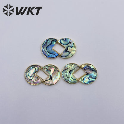 WT-MPE077 Wholesale Gold Plated Natural MOP Shell Earring Women Crescent Horn Earring for Wedling or Office Style Earrings