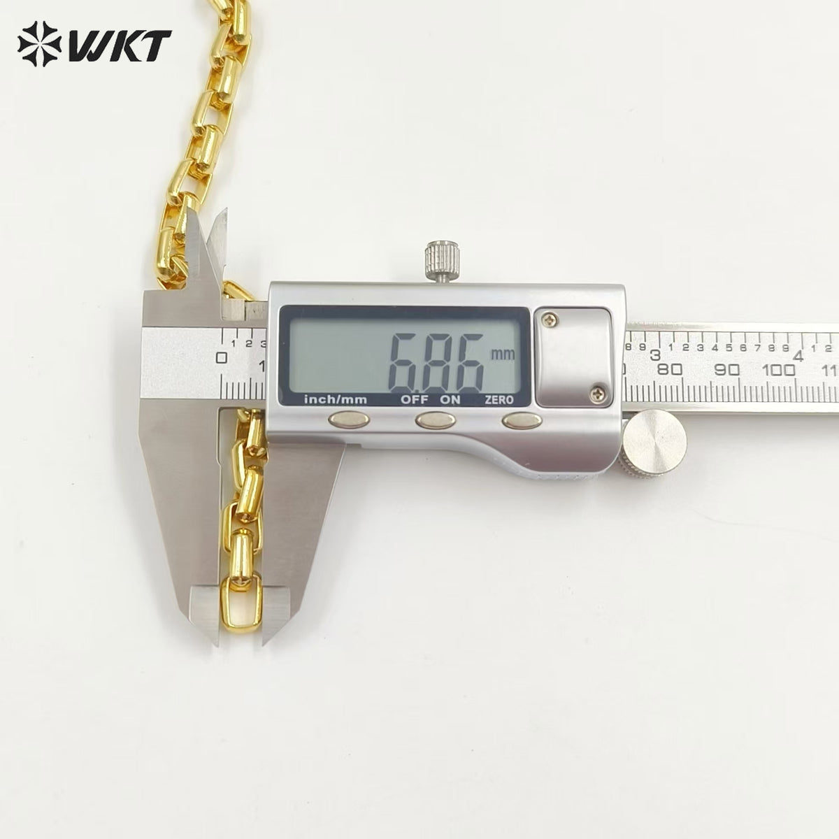 WT-BC225 Wholesale New 18K Gold Plated Yellow Brass Box Chain for Jewelry Design Necklace