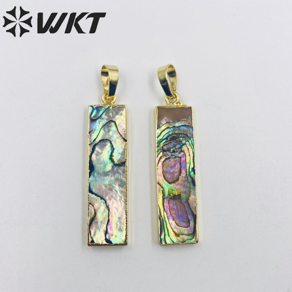 WT-P1165 Wholesale Hot Sale High Quality Vintage Pendant Natural Abalone Gemstone Pendant Accessory for Necklace