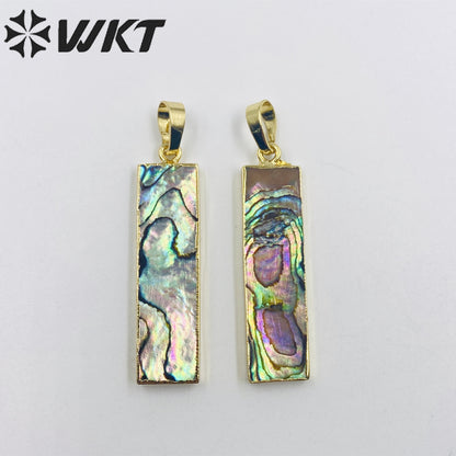 WT-P1165 Wholesale Hot Sale High Quality Vintage Pendant Natural Abalone Gemstone Pendant Accessory for Necklace