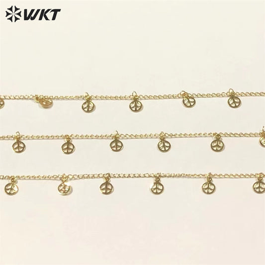 WT-BFN032 WKT Cute Fine Chains Necklace Round Shape Necklace Fashion Choker Jewelry Making Components 18inch Charm Necklace