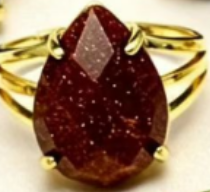 WT-R615 Wholesale Gold Electroplated Various Natural Gemstones Faceted Waterdrop Shape Rings For Women Popular Jewelry Gift