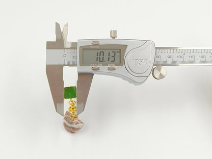 WT-E794 New Arrival Gold Plated Natural Mexico Agate And Chrysoprase Jade Semicircle Pendant Earrings For Girl Elegant Jewelry