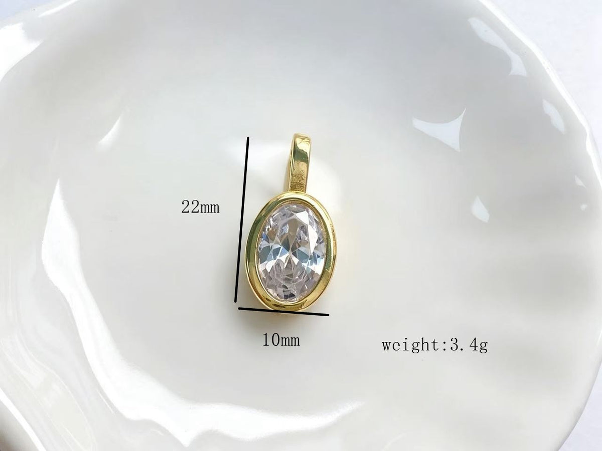 WT-MP334 High Quality Wholesale Round Square Heart Shape White Zircon Tiny Gold Pendants As Handmade Jewelry Accessories
