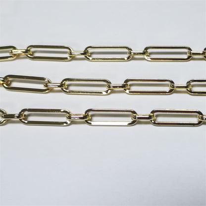 WT-BC174 WKT Wholesale Jewelry Chain 18K Gold Delicate Rectangular Mosaic Spiral Circle Shape Beautiful Chain for DIY