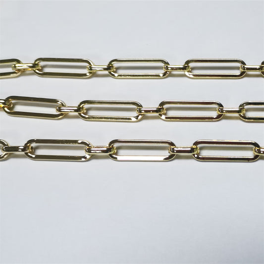 WT-BC174 WKT Wholesale Jewelry Chain 18K Gold Delicate Rectangular Mosaic Spiral Circle Shape Beautiful Chain for DIY