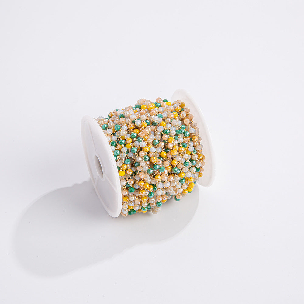 WT-RBC232 Euorope Fashion 2mm Tiny Colorful Beads Necklace Chain for Jewelry Findings DIY or As Sunglass Chain