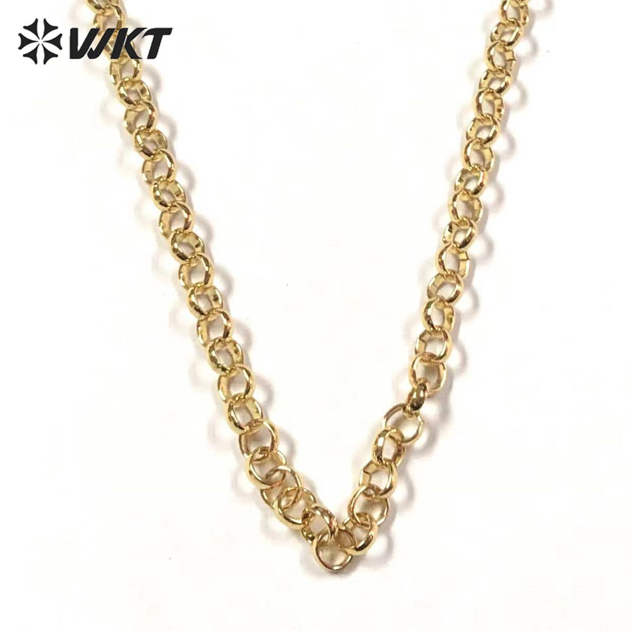 WT-BC186 WKT 2022 Exquisite Jewelry Brass Chain Gold Chain Brass With Gold Plated Necklace Link Chains for DIY Jewelry Findings