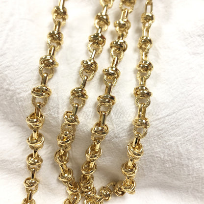 WT-BC175 Newest 18k Real Gold Plated Zinc Alloy Knotted Shape Twisted DIY Chain for Bracelet and Necklace Chain Women Chain