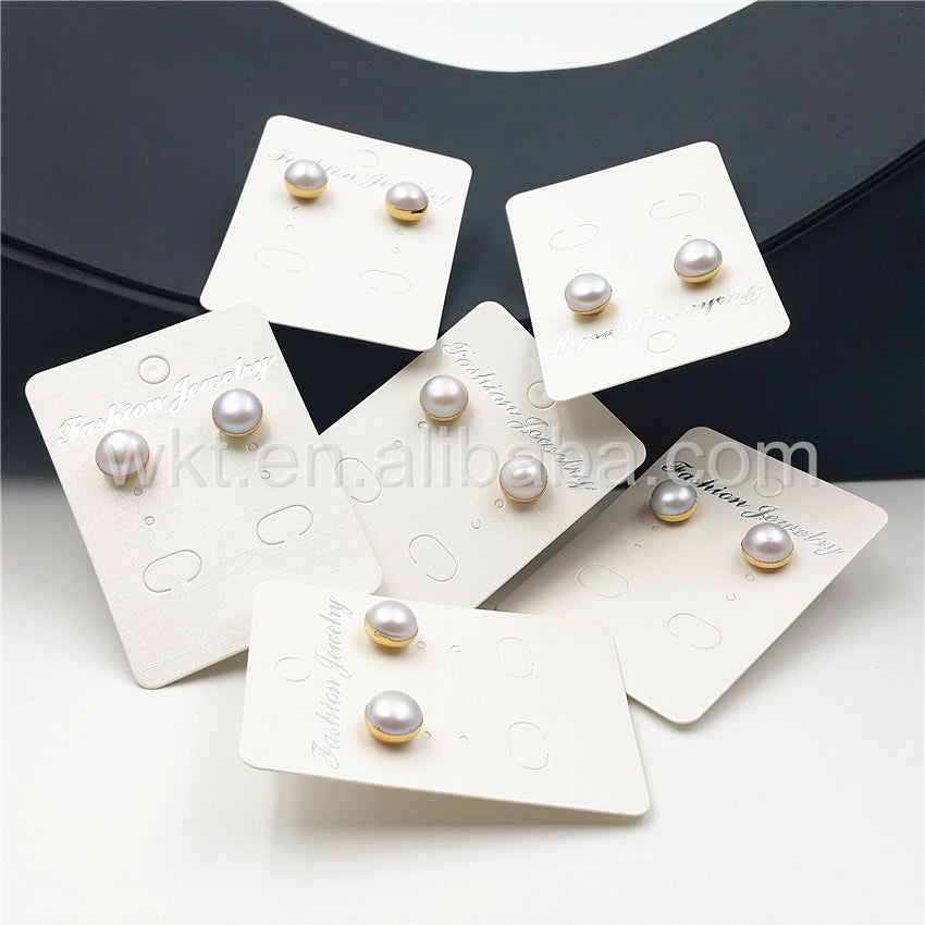 WT-E304 Fashion Pearl Studs Earrings for Women Jewelry Gift,10mm Round Freshwater Pearl Stud Earrings in High Quality Wholesale