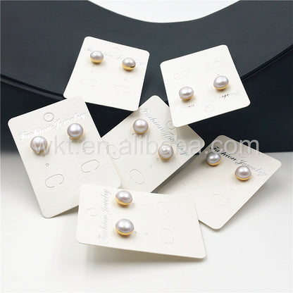 WT-E304 Fashion Pearl Studs Earrings for Women Jewelry Gift,10mm Round Freshwater Pearl Stud Earrings in High Quality Wholesale