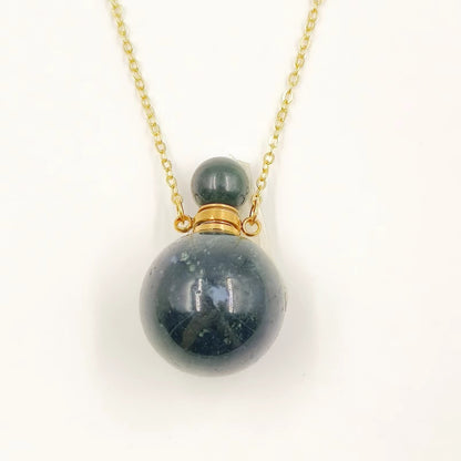 WT-N1442 WKT Best 2023 Newest Natural Aura Cluster Quartz Women Simple Hoop Aura Perfume Bottle Necklace